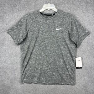 Nike Swim Dri-Fit Shirt UPF 40+ Men's Large L Gray Training Sports NESSA589-001‎